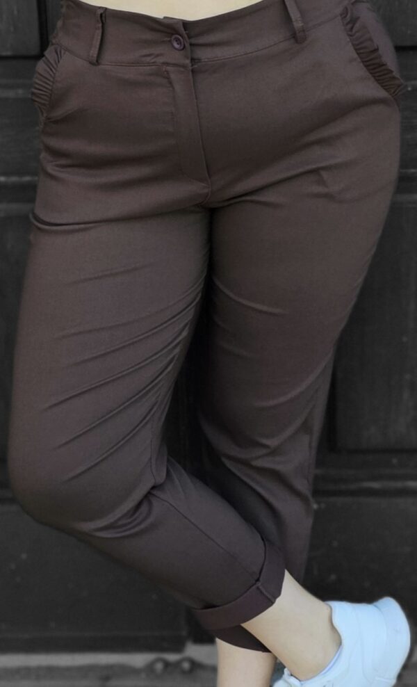 Spodnie eleganckie - czekoladowe