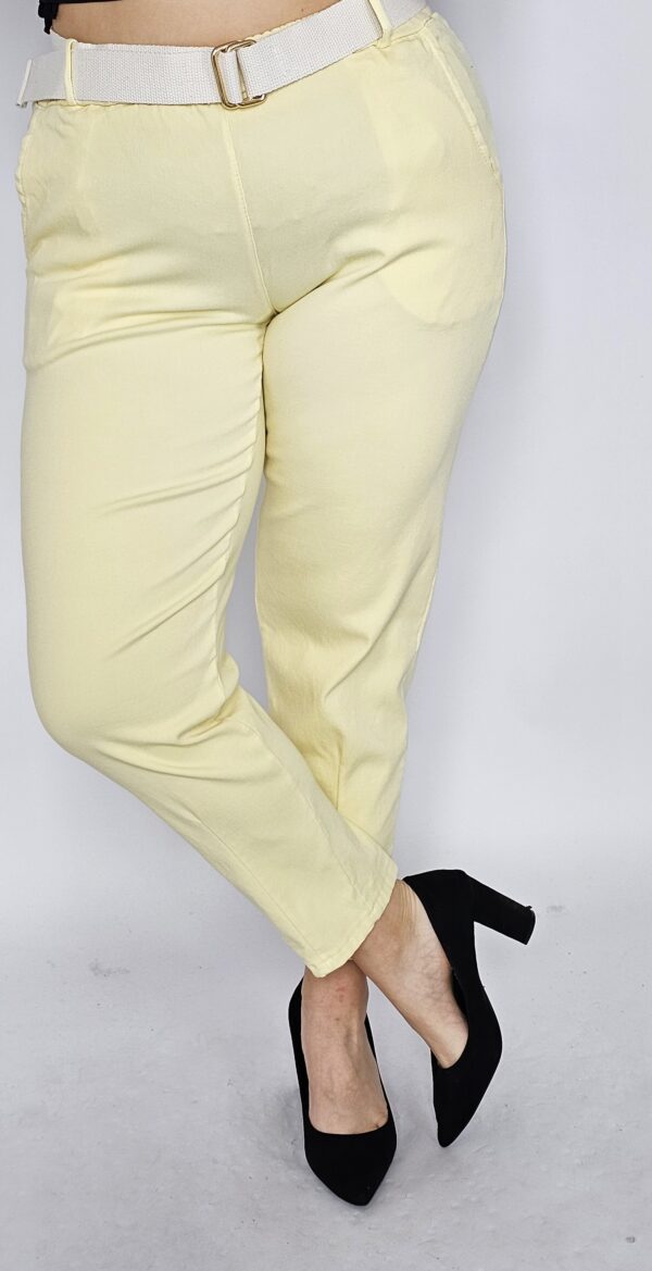 Spodnie materiałowe - żółty
