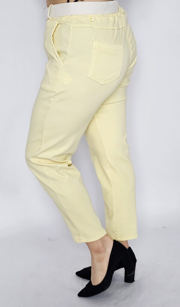 Spodnie materiałowe - żółty