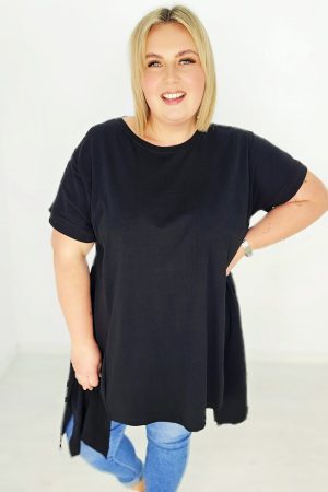 Bluzka/ tunika  "Casual Chic" -czerń