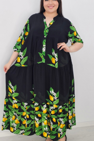 Cytrusowa sukienka w stylu maxi